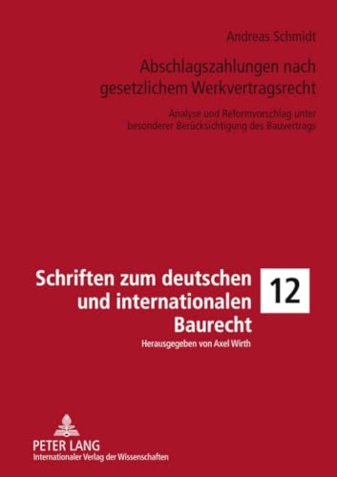 Abschlagszahlungen Nach Gesetzlichem Werkvertragsrecht