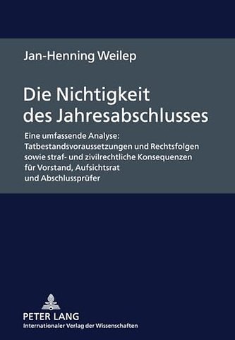 Die Nichtigkeit Des Jahresabschlusses