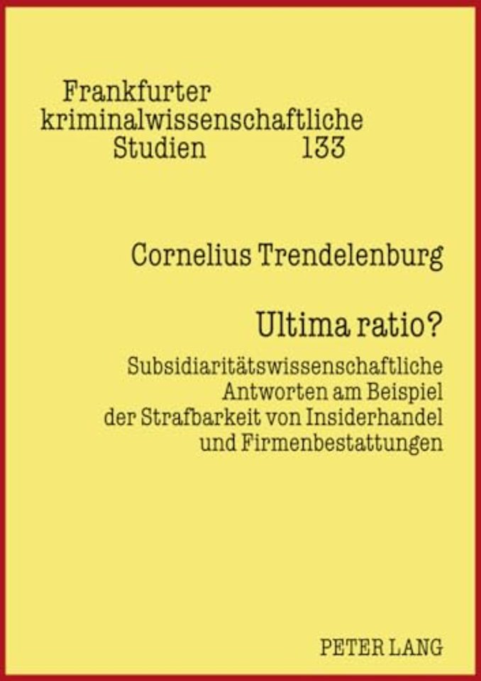 Ultima Ratio?