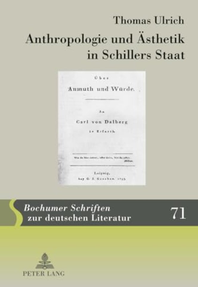 Anthropologie Und Aesthetik in Schillers Staat
