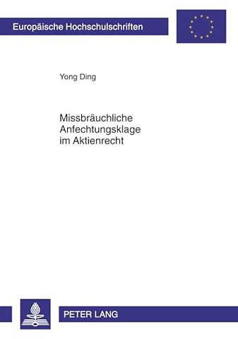 Missbraeuchliche Anfechtungsklage Im Aktienrecht