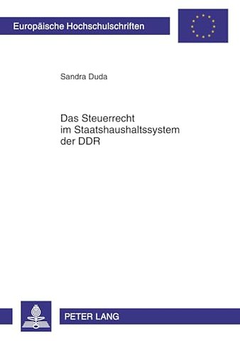 Das Steuerrecht Im Staatshaushaltssystem Der Ddr