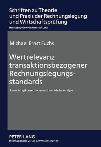 Wertrelevanz Transaktionsbezogener Rechnungslegungsstandards