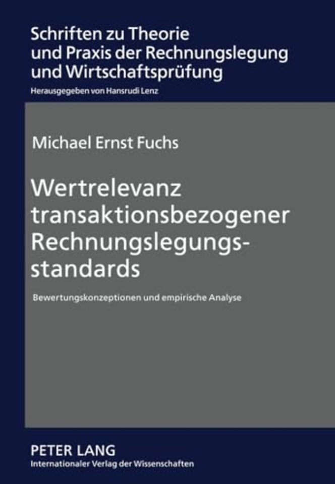 Wertrelevanz Transaktionsbezogener Rechnungslegungsstandards