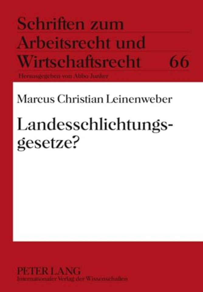 Landesschlichtungsgesetze?