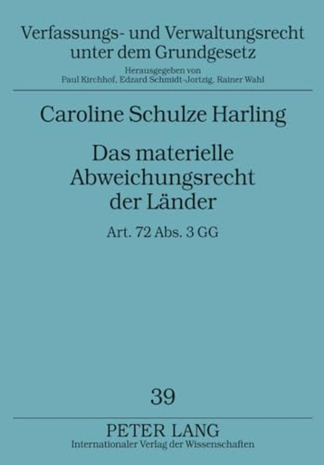 Das Materielle Abweichungsrecht Der Laender