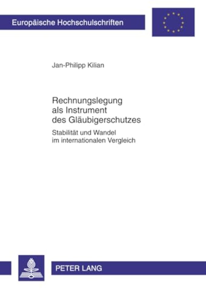 Rechnungslegung ALS Instrument Des Glaeubigerschutzes