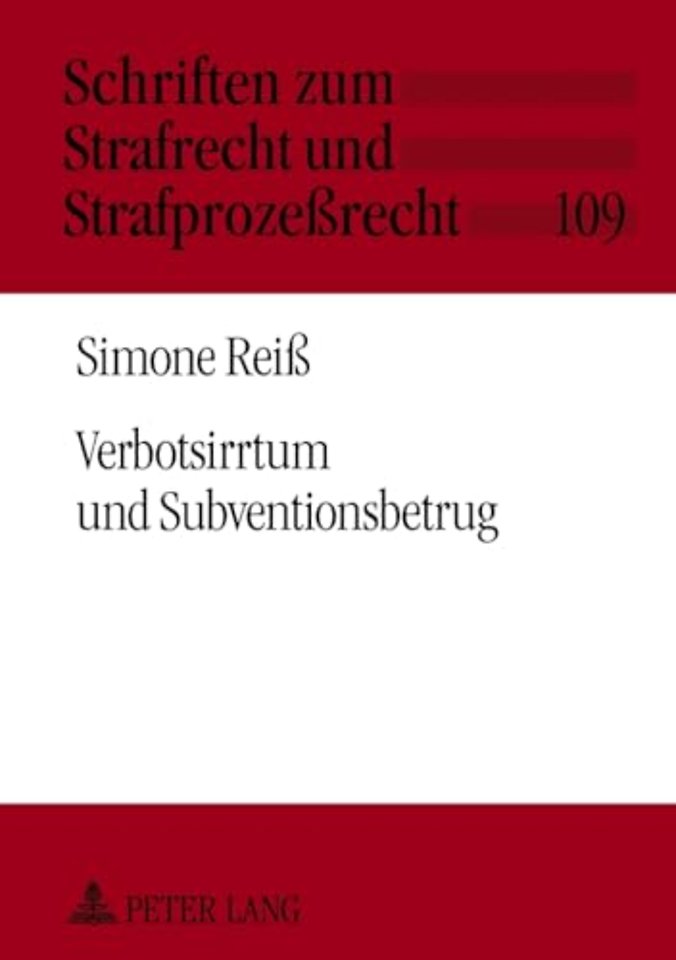 Verbotsirrtum Und Subventionsbetrug