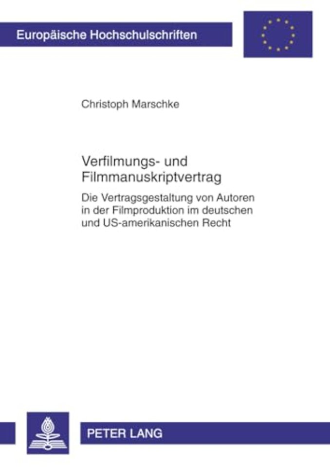 Verfilmungs- Und Filmmanuskriptvertrag