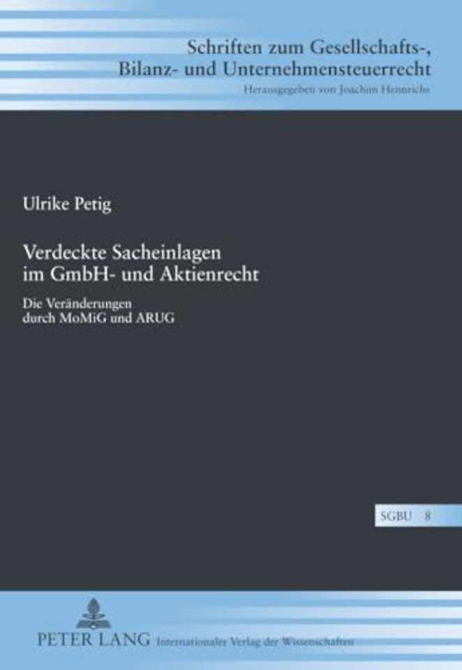 Verdeckte Sacheinlagen Im Gmbh- Und Aktienrecht