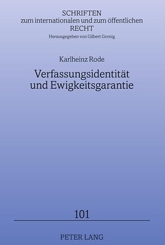Verfassungsidentitaet Und Ewigkeitsgarantie