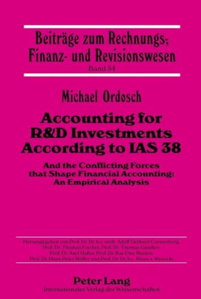Accounting for R&D Investments According to IAS 38