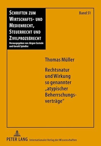 Rechtsnatur Und Wirkung So Genannter «Atypischer Beherrschungsvertraege»