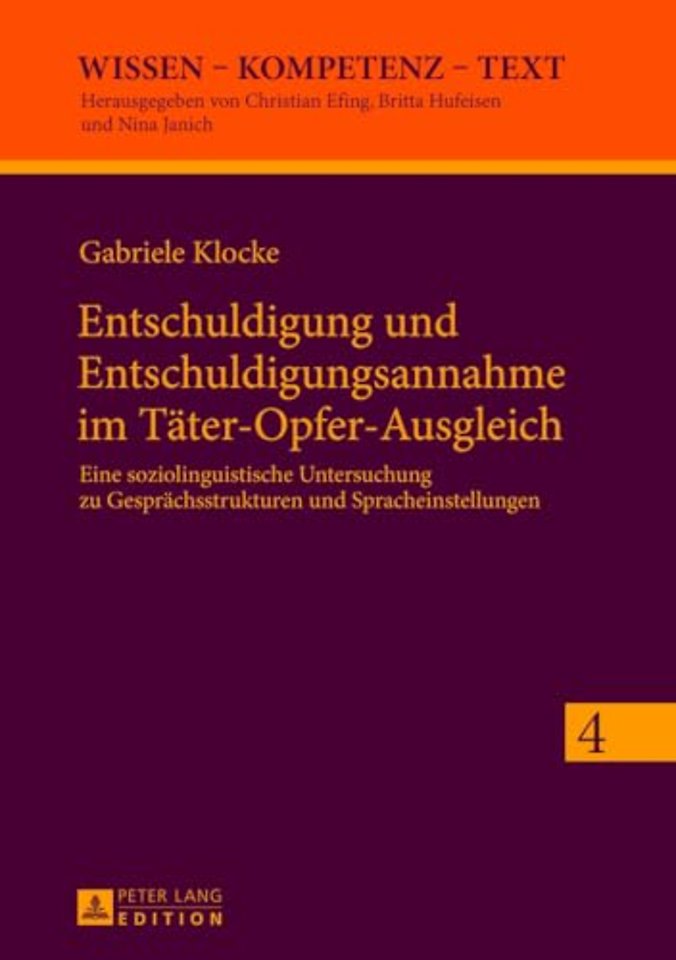 Entschuldigung und Entschuldigungsannahme im Taeter-Opfer-Ausgleich