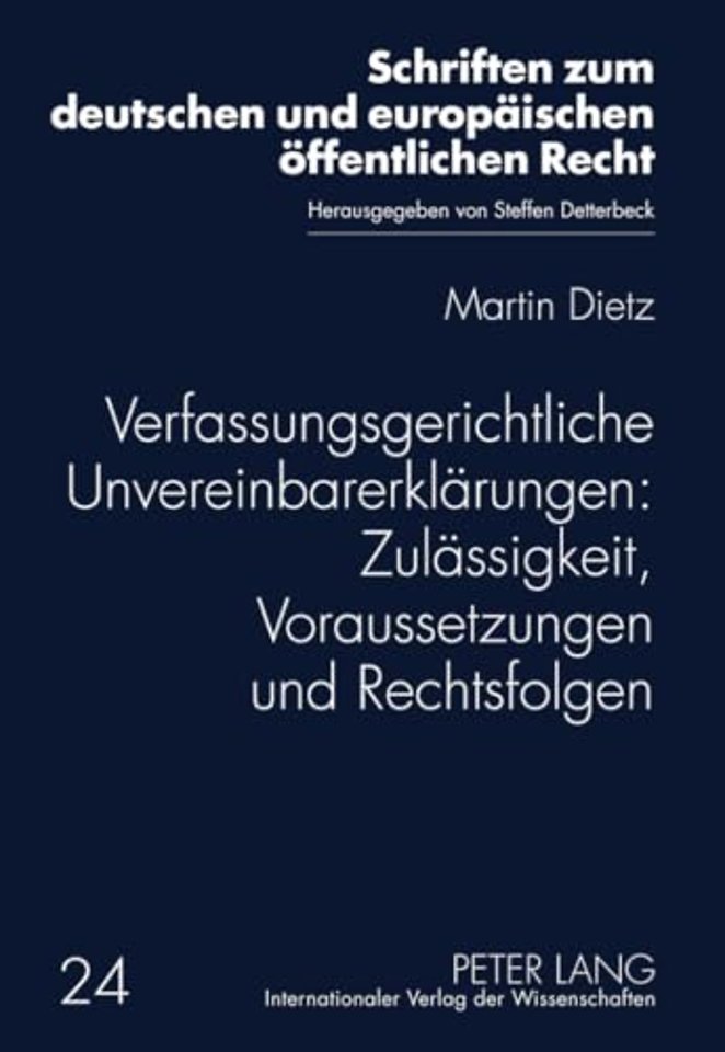 Verfassungsgerichtliche Unvereinbarerklarungen