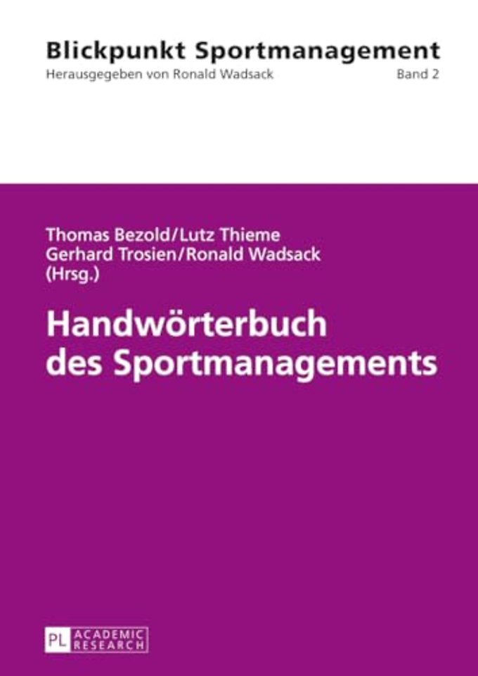 Handwoerterbuch Des Sportmanagements