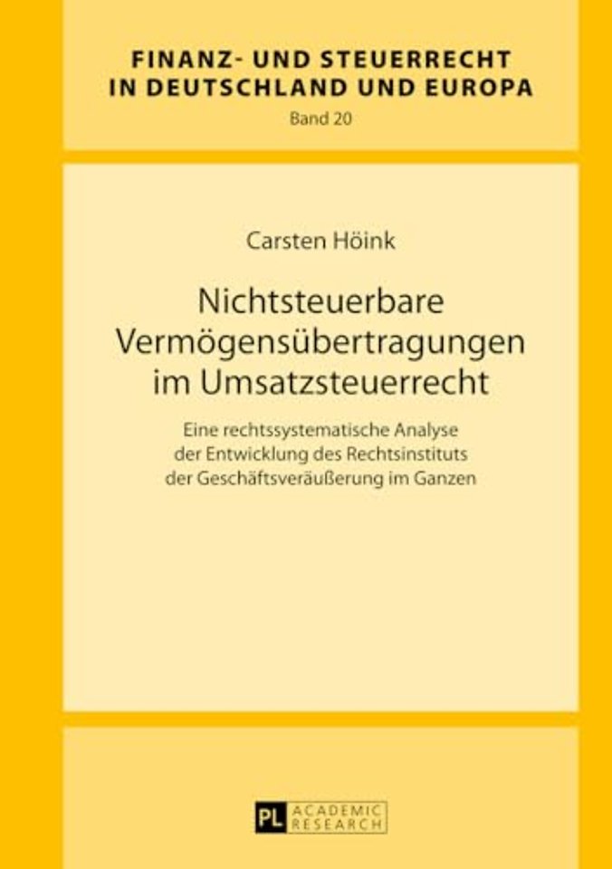 Nichtsteuerbare Vermoegensuebertragungen im Umsatzsteuerrecht
