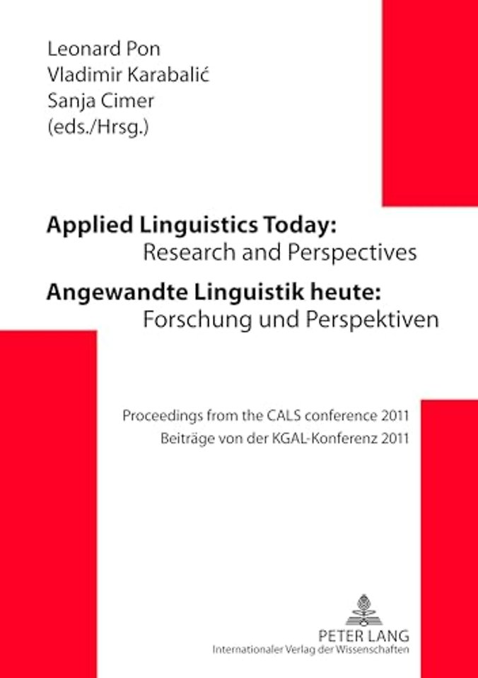 Applied Linguistics Today: Research and Perspectives - Angewandte Linguistik heute: Forschung und Perspektiven