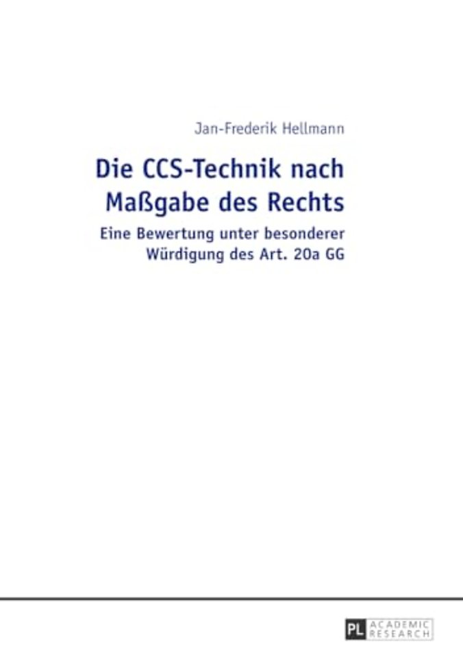 Die Ccs-Technik Nach Maßgabe Des Rechts