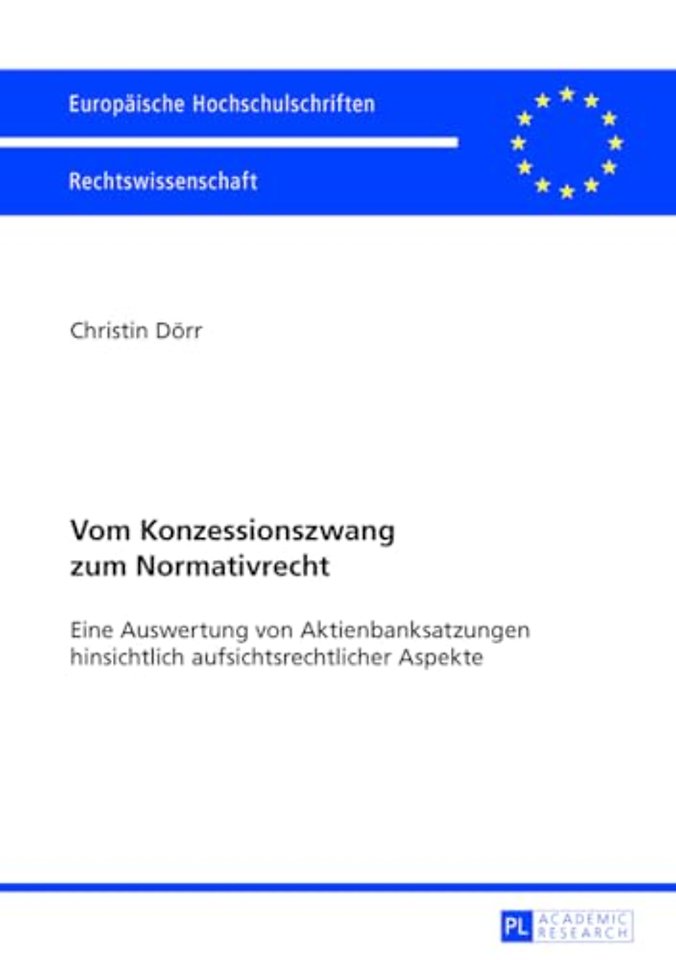 Vom Konzessionszwang zum Normativrecht