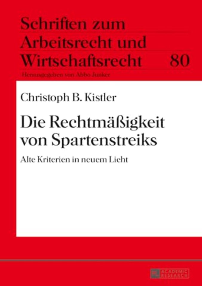 Die Rechtmaeßigkeit Von Spartenstreiks