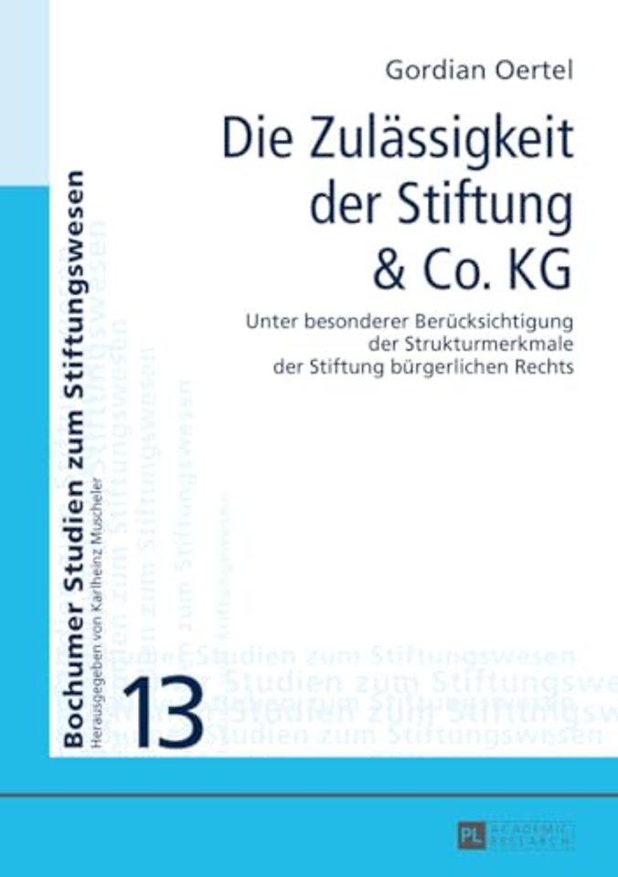 Die Zulaessigkeit Der Stiftung & Co. Kg