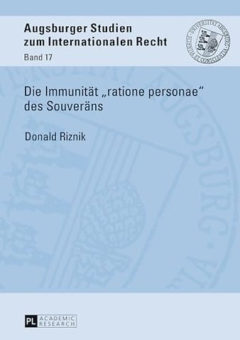 Die Immunitaet ratione personae des Souveraens