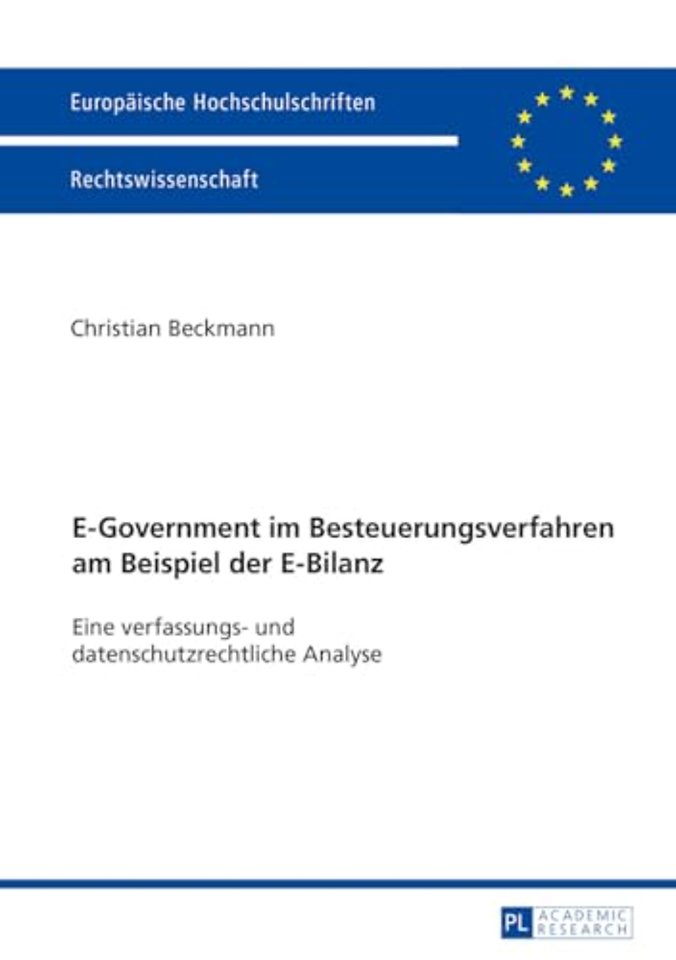 E-Government Im Besteuerungsverfahren Am Beispiel Der E-Bilanz