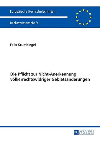 Die Pflicht zur Nicht-Anerkennung voelkerrechtswidriger Gebietsaenderungen