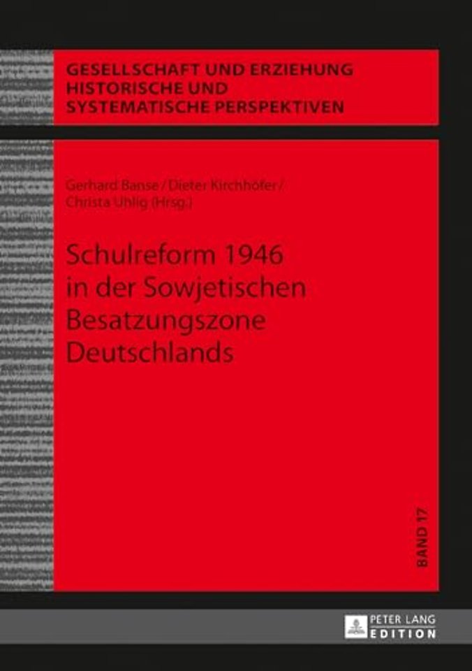 Schulreform 1946 in Der Sowjetischen Besatzungszone Deutschlands