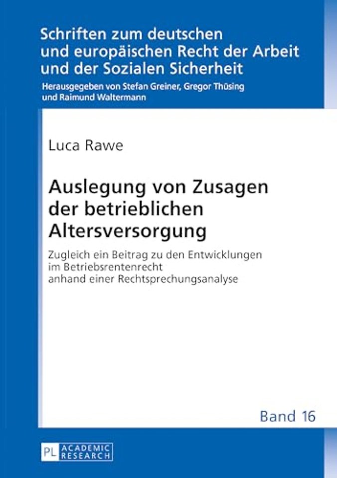 Auslegung von Zusagen der betrieblichen Altersversorgung