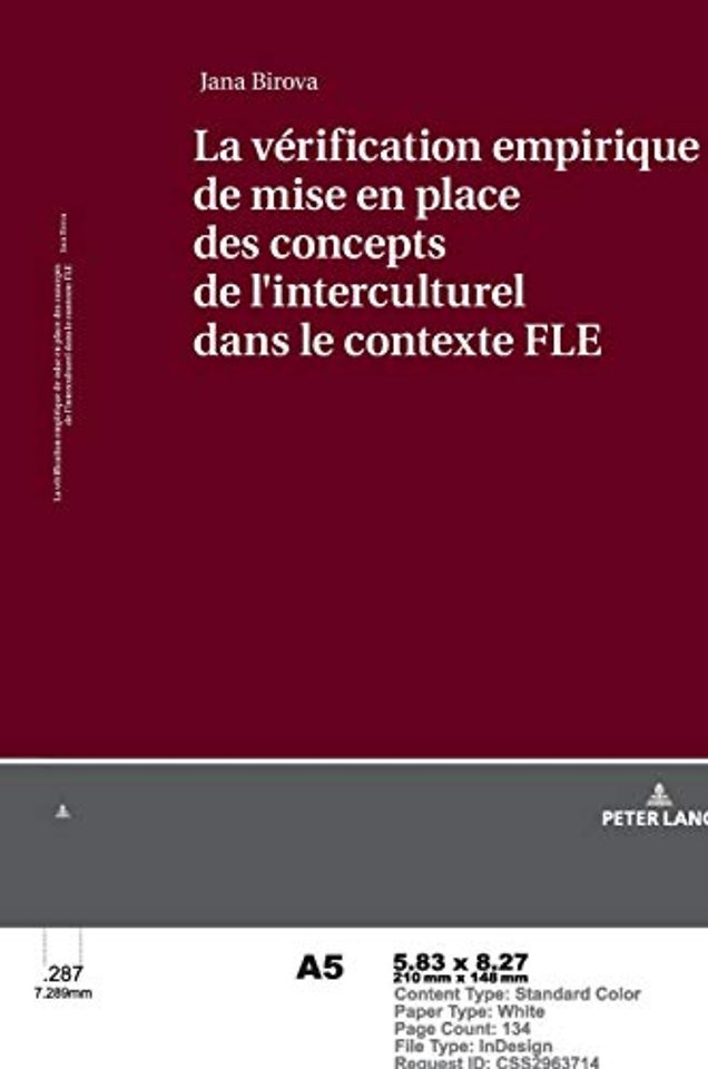 La Verification Empirique de Mise En Place Des Concepts de Lʹinterculturel Dans Le Contexte Fle