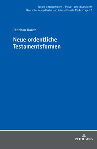 Neue Ordentliche Testamentsformen