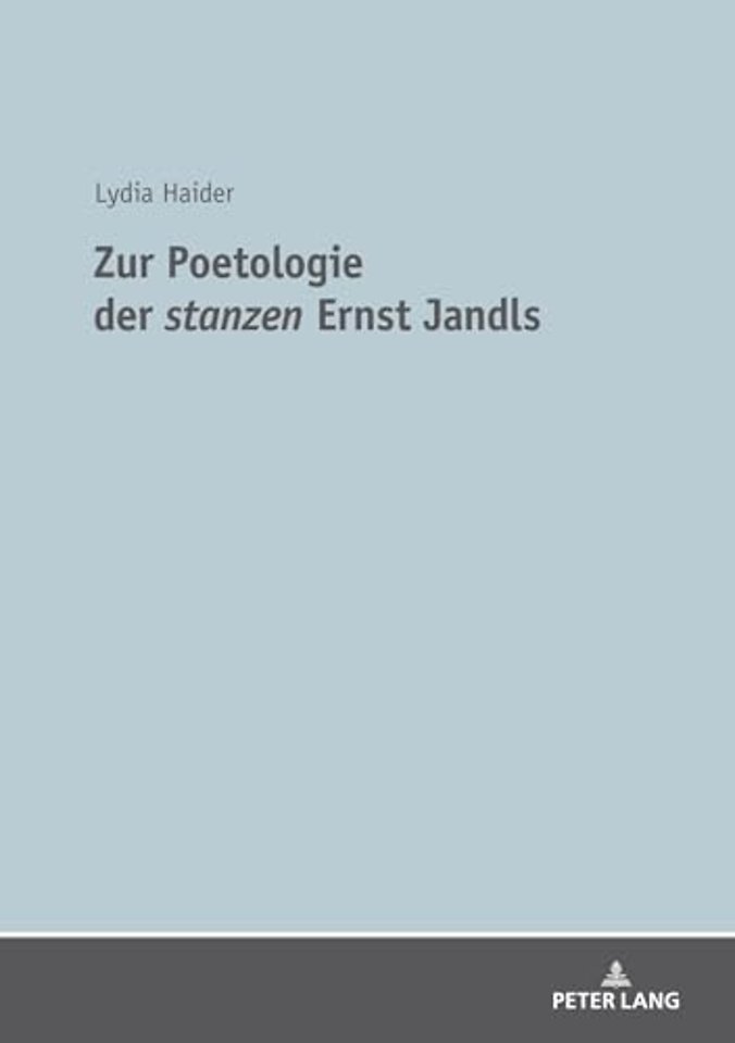 Zur Poetologie Der "stanzen" Ernst Jandls
