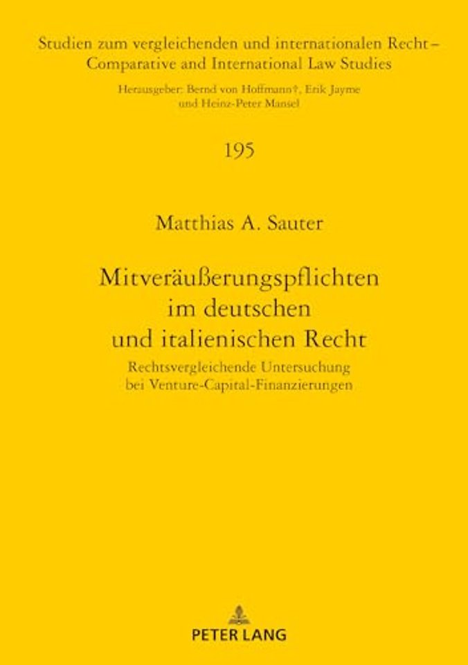 Mitveraeußerungspflichten im deutschen und italienischen Recht