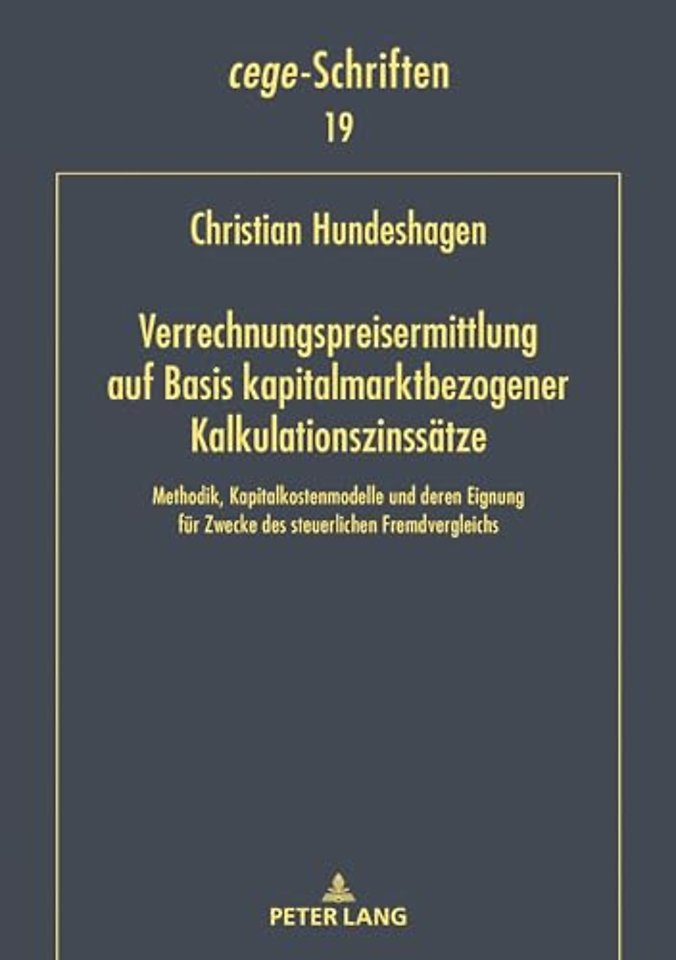 Verrechnungspreisermittlung auf Basis kapitalmarktbezogener Kalkulationszinssaetze