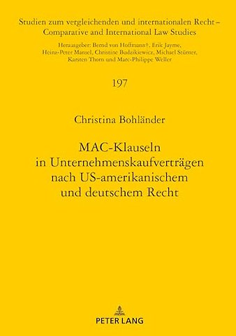MAC-Klauseln in Unternehmenskaufvertraegen nach US-amerikanischem und deutschem Recht