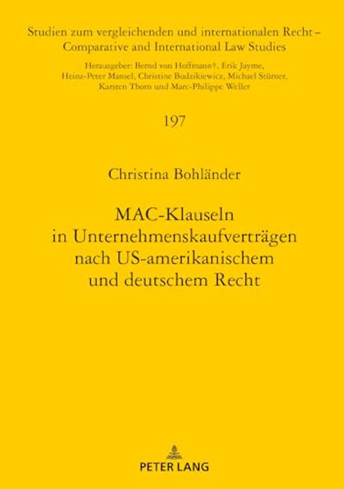 MAC-Klauseln in Unternehmenskaufvertraegen nach US-amerikanischem und deutschem Recht