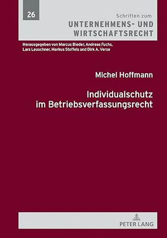 Individualschutz Im Betriebsverfassungsrecht
