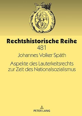 Aspekte Des Lauterkeitsrechts Zur Zeit Des Nationalsozialismus
