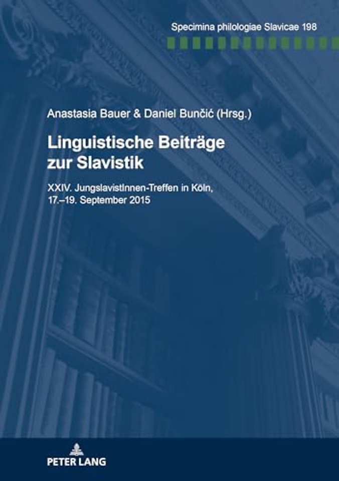 Linguistische Beitraege Zur Slavistik
