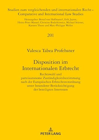 Disposition im Internationalen Erbrecht
