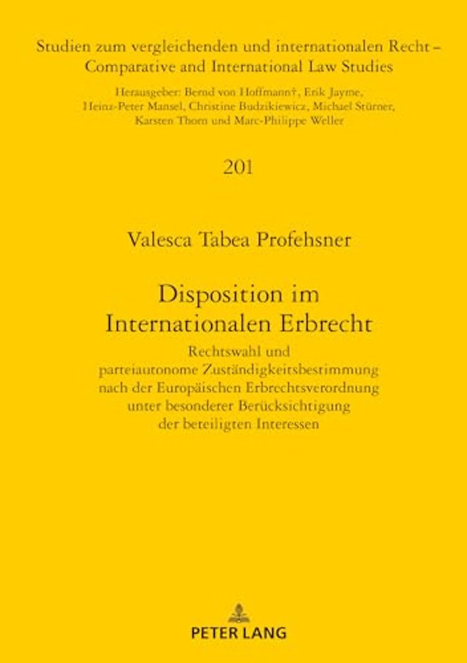 Disposition im Internationalen Erbrecht