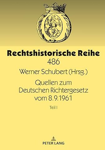 Quellen Zum Deutschen Richtergesetz Vom 8.9.1961
