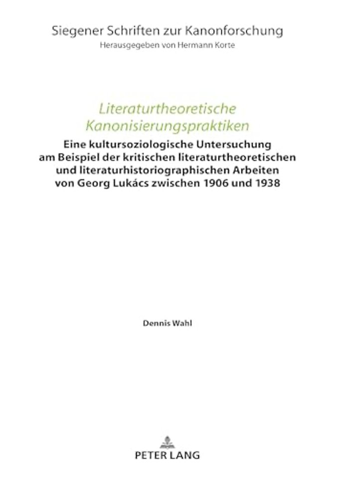 Literaturtheoretische Kanonisierungspraktiken