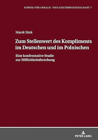 Zum Stellenwert Des Kompliments Im Deutschen Und Im Polnischen