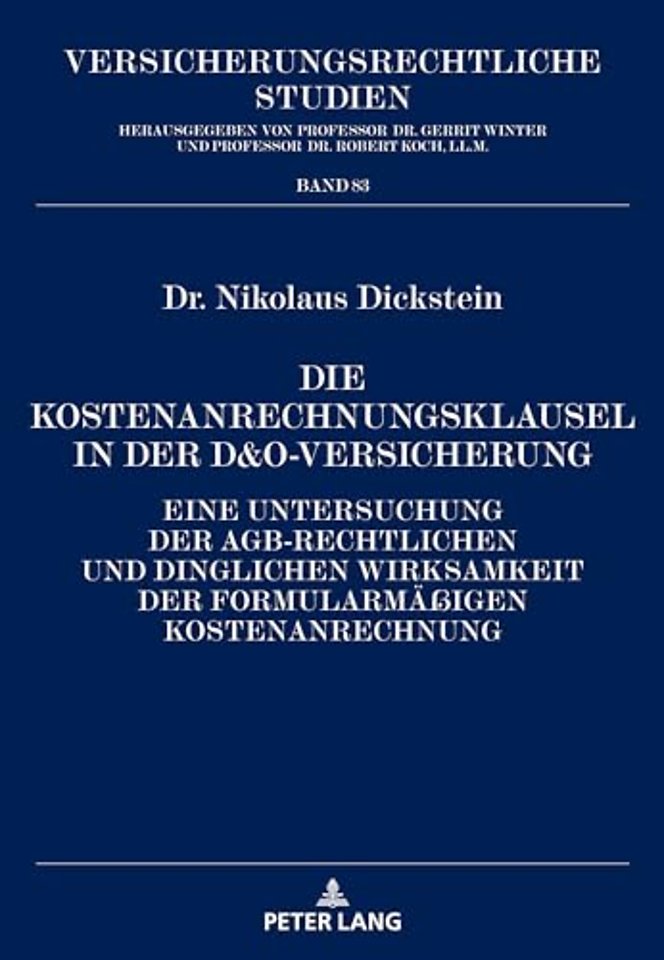 Die Kostenanrechnungsklausel in der D&O-Versicherung
