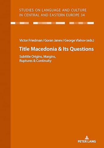 Macedonia & Its Questions