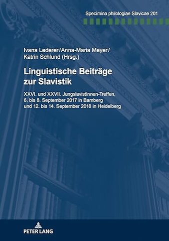 Linguistische Beitraege Zur Slavistik