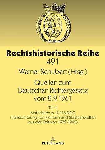 Quellen Zum Deutschen Richtergesetz Vom 8.9.1961
